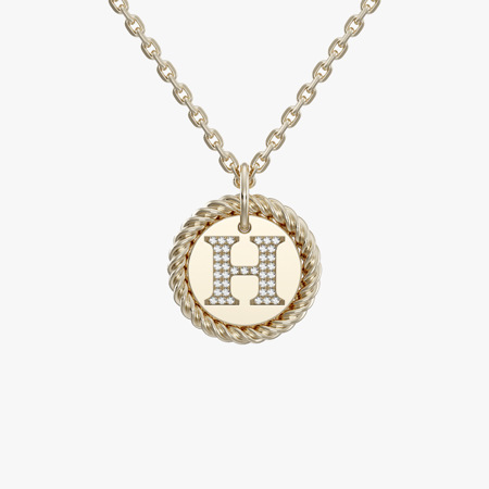 Alphabet (H) Small Jewelry Pendant